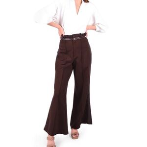 Emily McCarthy NWT Ruffle Flare Pants - Java, Medium